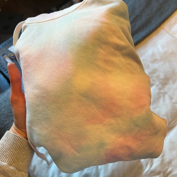 Tie Dye Hoodie - pink and blue cropped - Picture 8 of 10